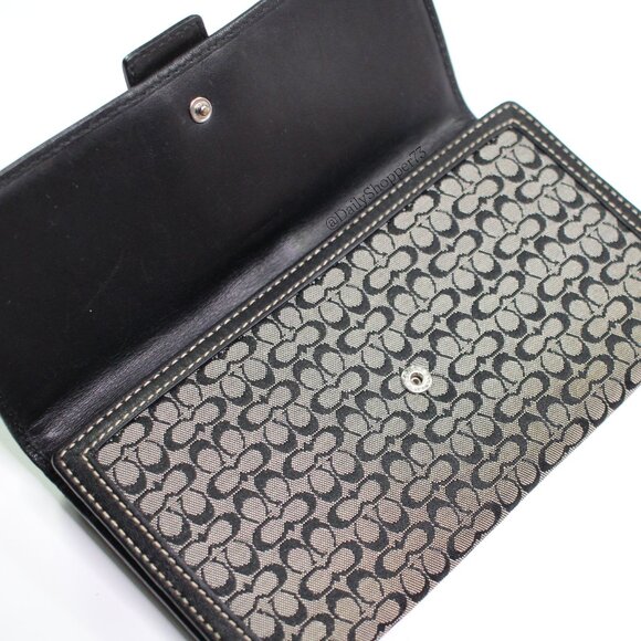 Vintage Coach Women's Black and Silver Logo Pattern - Picture 3 of 7